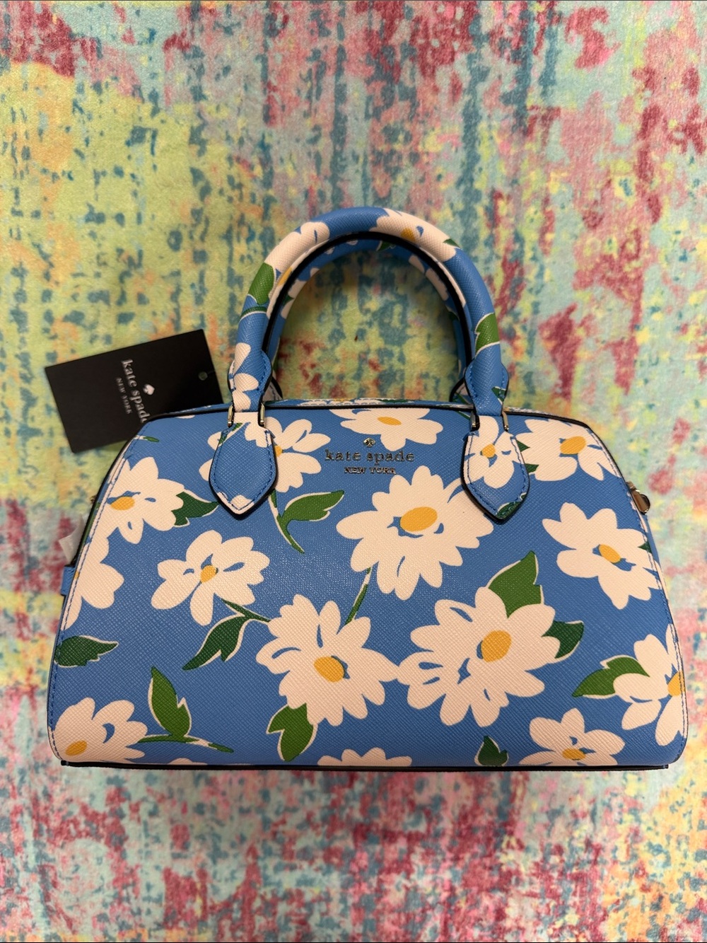 🇺🇸kate spade blue floral dome satchel